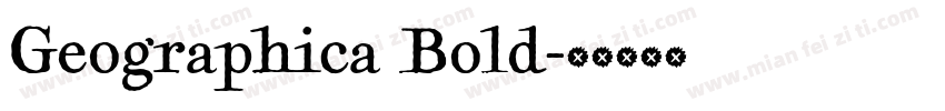 Geographica Bold字体转换